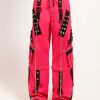 Women * | Trippnyc.Com Women Dark Cuff Pant Pink Pink/Black