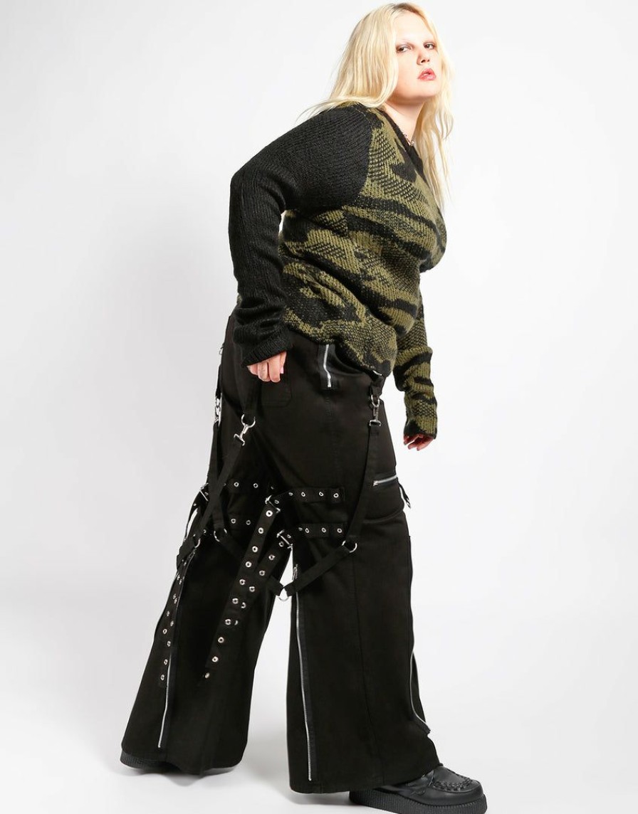 Women * | Trippnyc.Com Curve Strap It Dark Street Pant Women Black