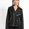 Women * | Trippnyc.Com Trash & Vaudeville Biker Moto Jacket Women Black