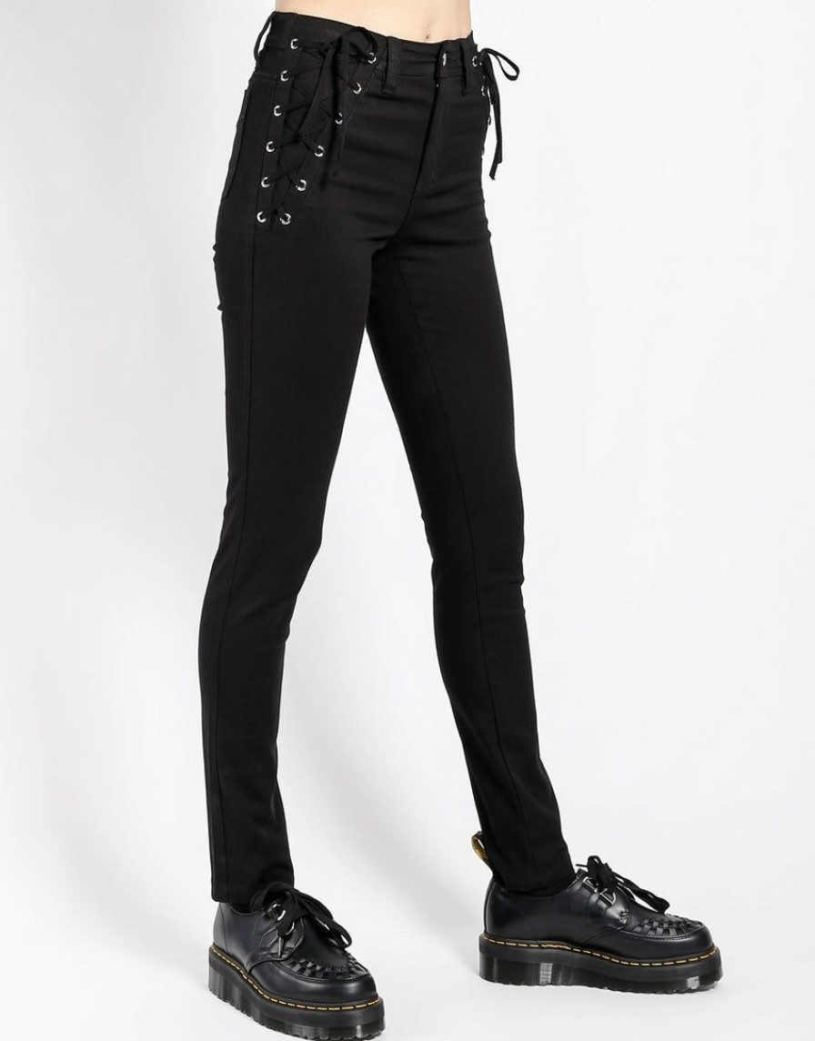 Women * | Trippnyc.Com Women Hip Lace Jean Black