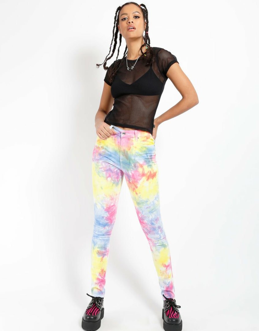 Women * | Trippnyc.Com High Waist Festival Jean Women Tie Dye