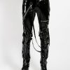 Bottoms * | Trippnyc.Com Men Vinyl Bondage Pant Black