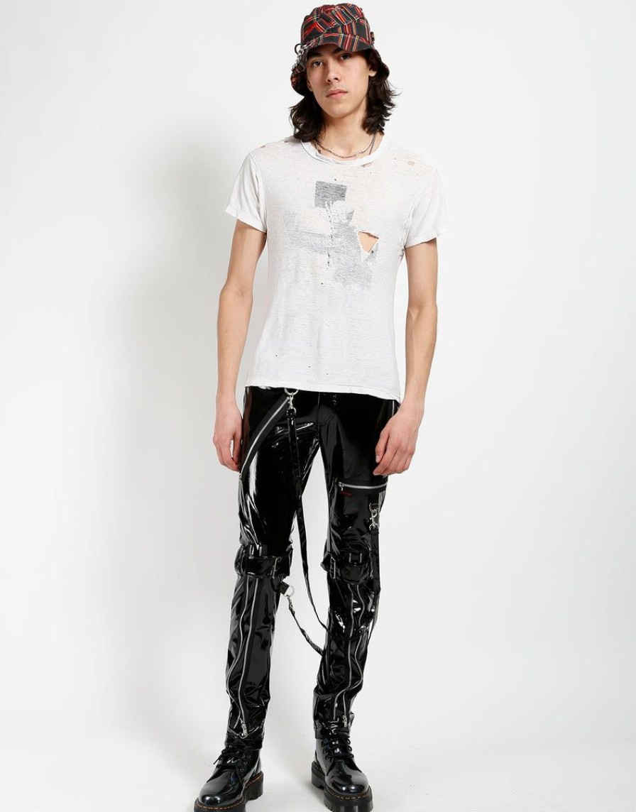 Bottoms * | Trippnyc.Com Men Vinyl Bondage Pant Black