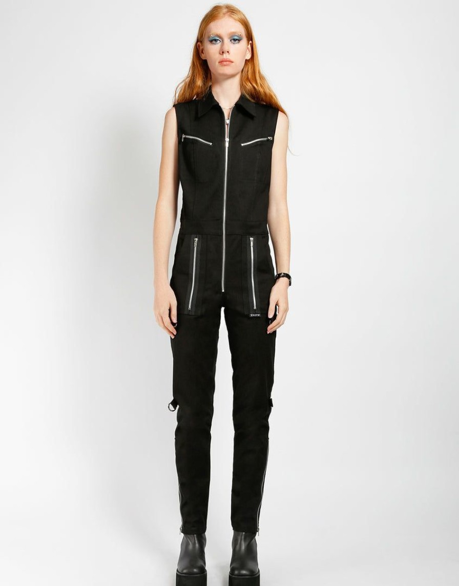 Women * | Trippnyc.Com Women All You Can Be Jumpsuit Black