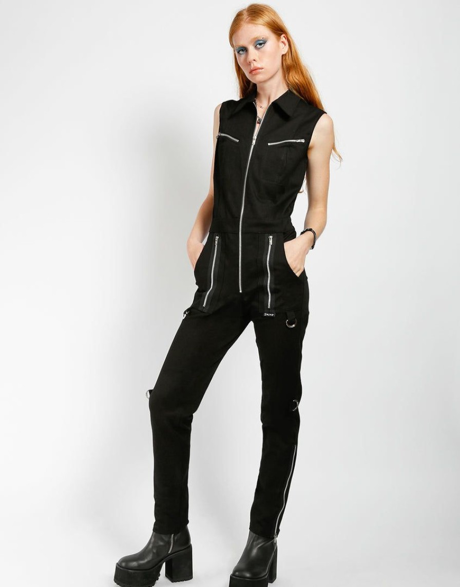 Women * | Trippnyc.Com Women All You Can Be Jumpsuit Black