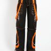 Women * | Trippnyc.Com Step Chain Pant Orange Black/Orange