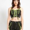 Women * | Trippnyc.Com Lolita Corset Lime Women Black/Lime