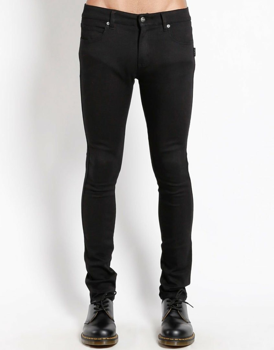 Bottoms * | Trippnyc.Com Men Trash & Vaudeville Skinny Jean Black