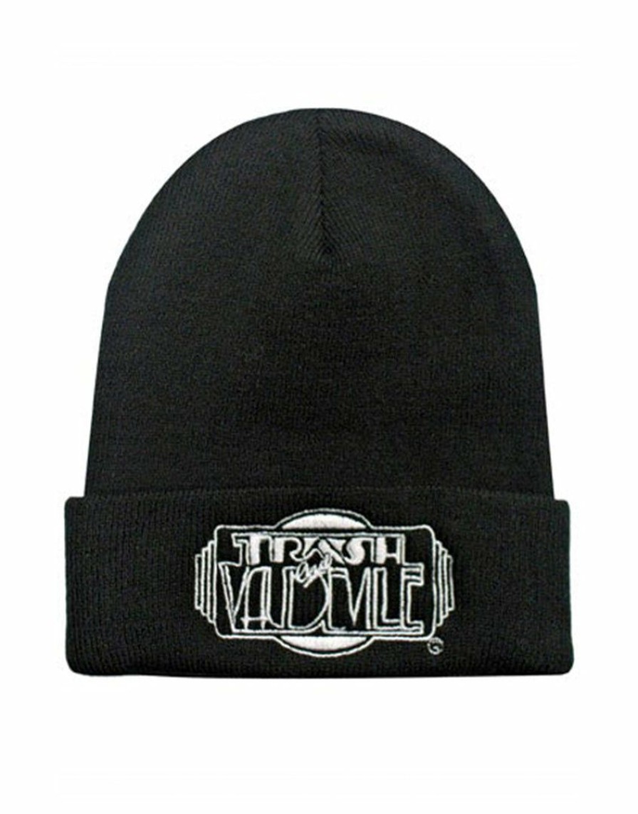 Women * | Trippnyc.Com Trash & Vaudeville Logo Beanie Women Black/White