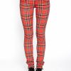 Women * | Trippnyc.Com T-Back Jean Red Plaid