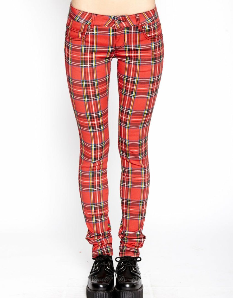 Women * | Trippnyc.Com T-Back Jean Red Plaid