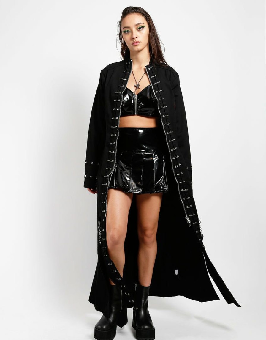 Women * | Trippnyc.Com Women Pinhead Coat Black