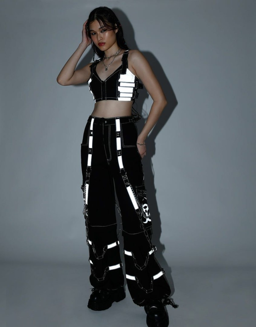 Women * | Trippnyc.Com Women Reflector Biohazard Dark Street Pant Black