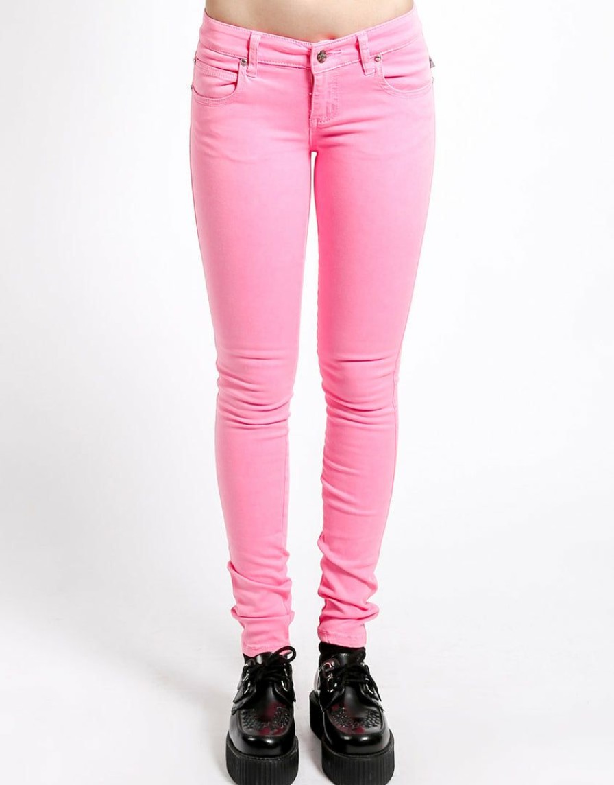 Women * | Trippnyc.Com T-Back Jean Women Neon Pink