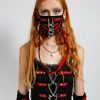 Women * | Trippnyc.Com Women Midnight Face Cover Black/Red