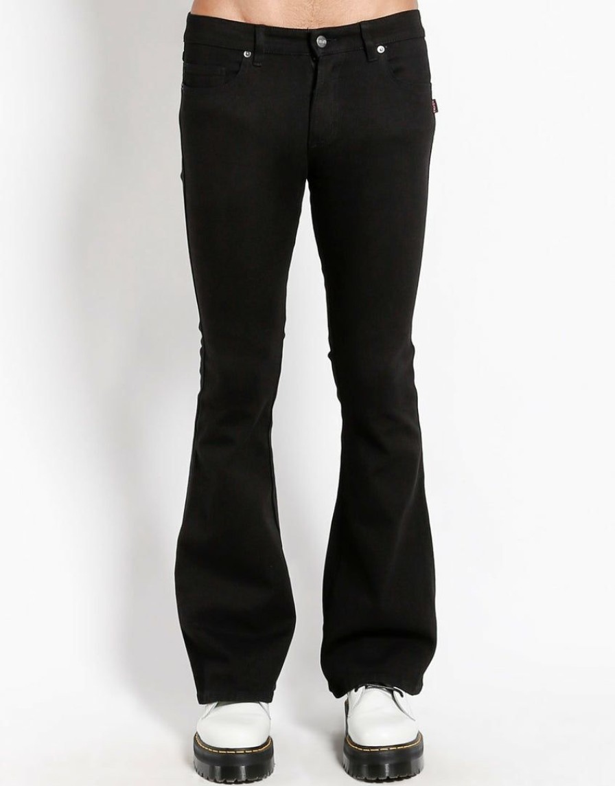 Bottoms * | Trippnyc.Com Men Trash & Vaudeville Flare Jean Black