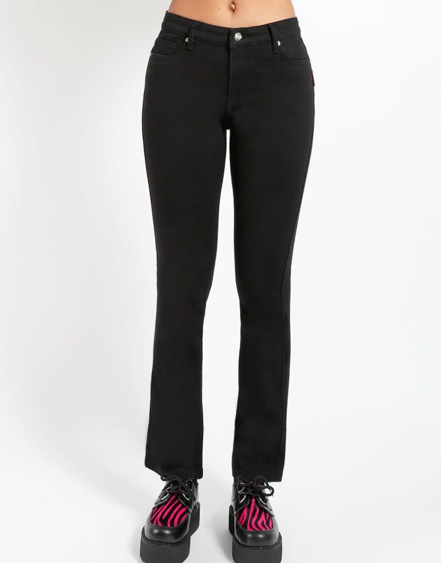 Women * | Trippnyc.Com Trash & Vaudeville Dream Bootcut Jean Women Black