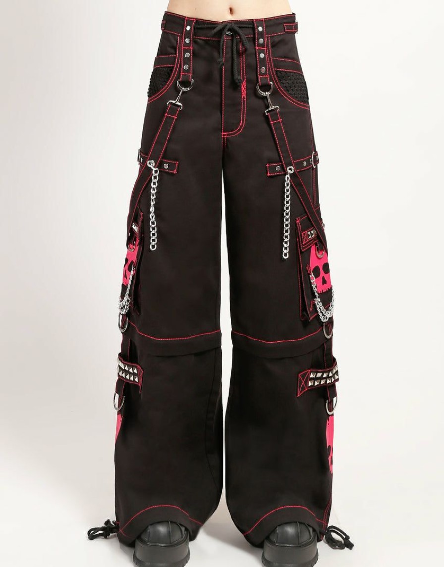 Women * | Trippnyc.Com Women Super Skull Pant Pink Black/Pink