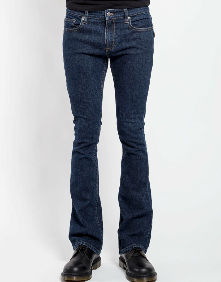 Bottoms * | Trippnyc.Com Men Trash & Vaudeville Denim Flare Jean Indigo