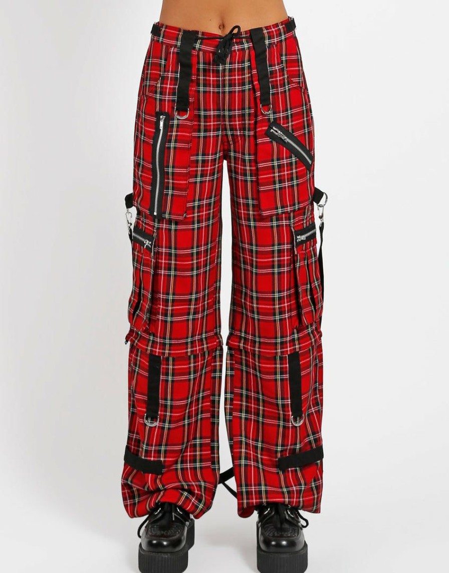 Women * | Trippnyc.Com Clash Pant Women Red Plaid