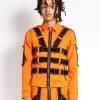 Men * | Trippnyc.Com Pilot Jacket Orange/Black