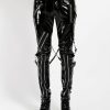 Bottoms * | Trippnyc.Com Vinyl Classic Slim Leg Bondage Pant Black