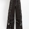 Women * | Trippnyc.Com Freedom Pant Black With White Stitch Black/White