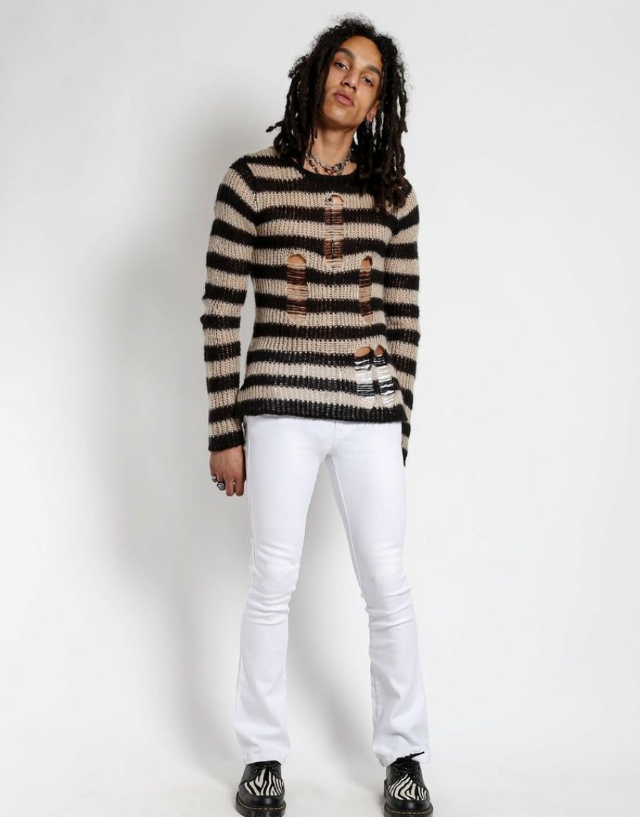 Bottoms * | Trippnyc.Com Trash & Vaudeville Bootcut Jean White