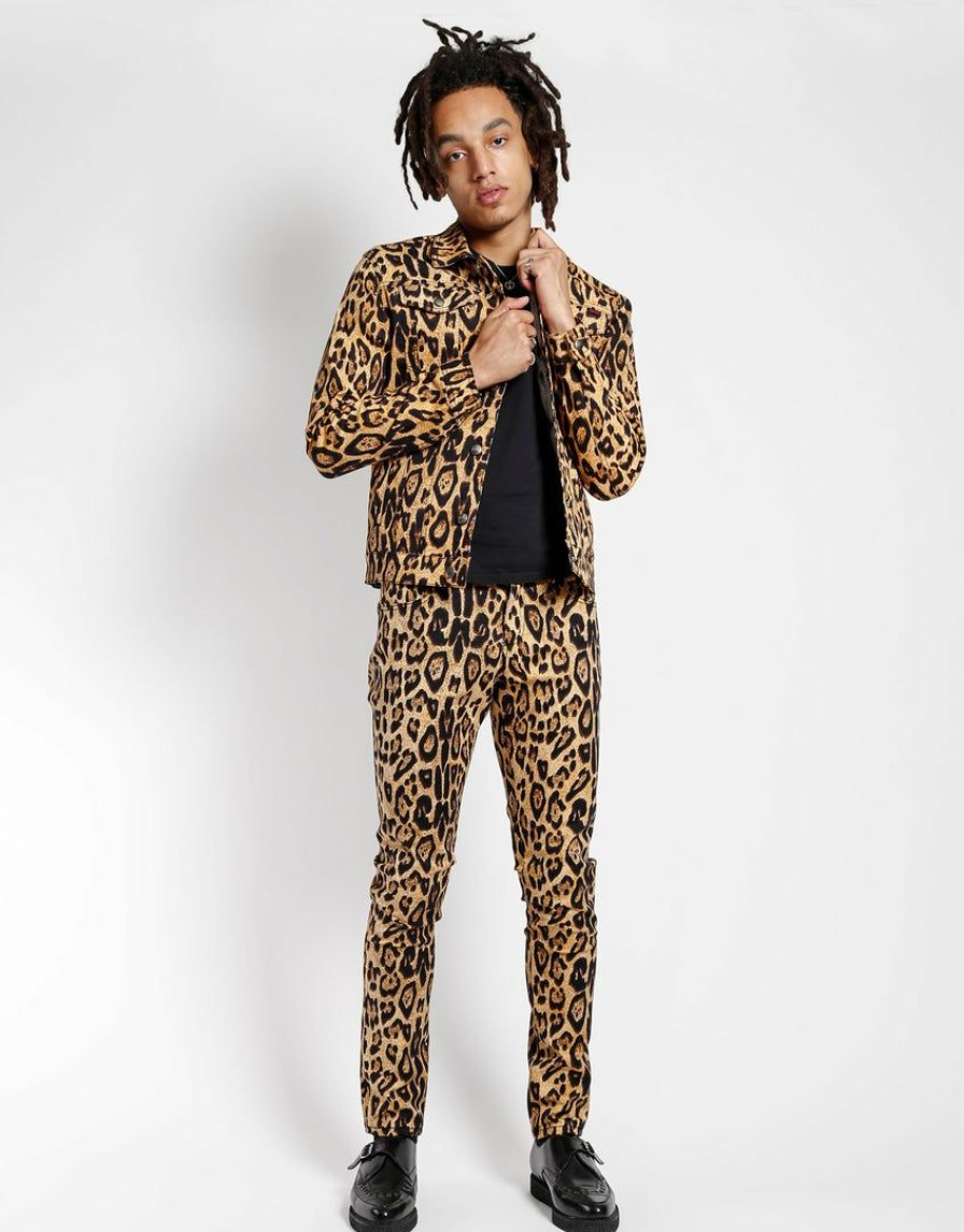 Bottoms * | Trippnyc.Com Men Rocker Jean Leopard