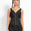 Women * | Trippnyc.Com Women Enchanted Corset Black Black/Black