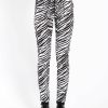 Women * | Trippnyc.Com High Waist Tie Up Pant Zebra Whit/Black Zebra