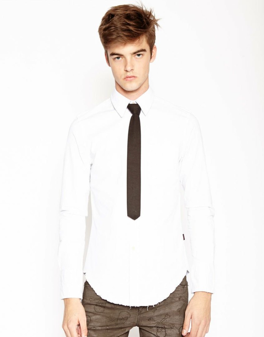 Men * | Trippnyc.Com Solid Tie Black