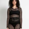 Women * | Trippnyc.Com Women Mary Q Mesh Top Black