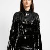 Women * | Trippnyc.Com Vinyl Bondage Lock Jacket Women Black