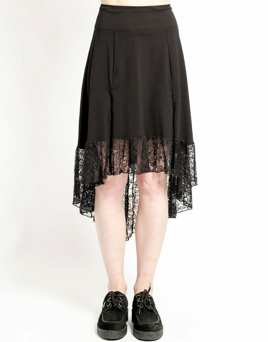 Women * | Trippnyc.Com Women Royal Maiden Hi Lo Skirt Black