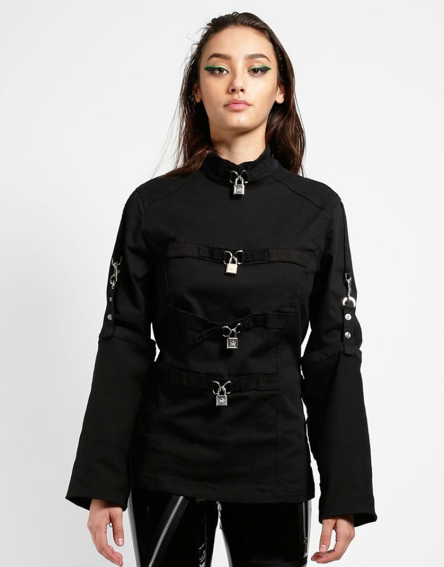 Women * | Trippnyc.Com Bondage Lock Jacket Women Black