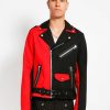 Men * | Trippnyc.Com Split Moto Men Black/Red