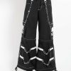 Women * | Trippnyc.Com Women Skull Zip Off Pant White Black/White