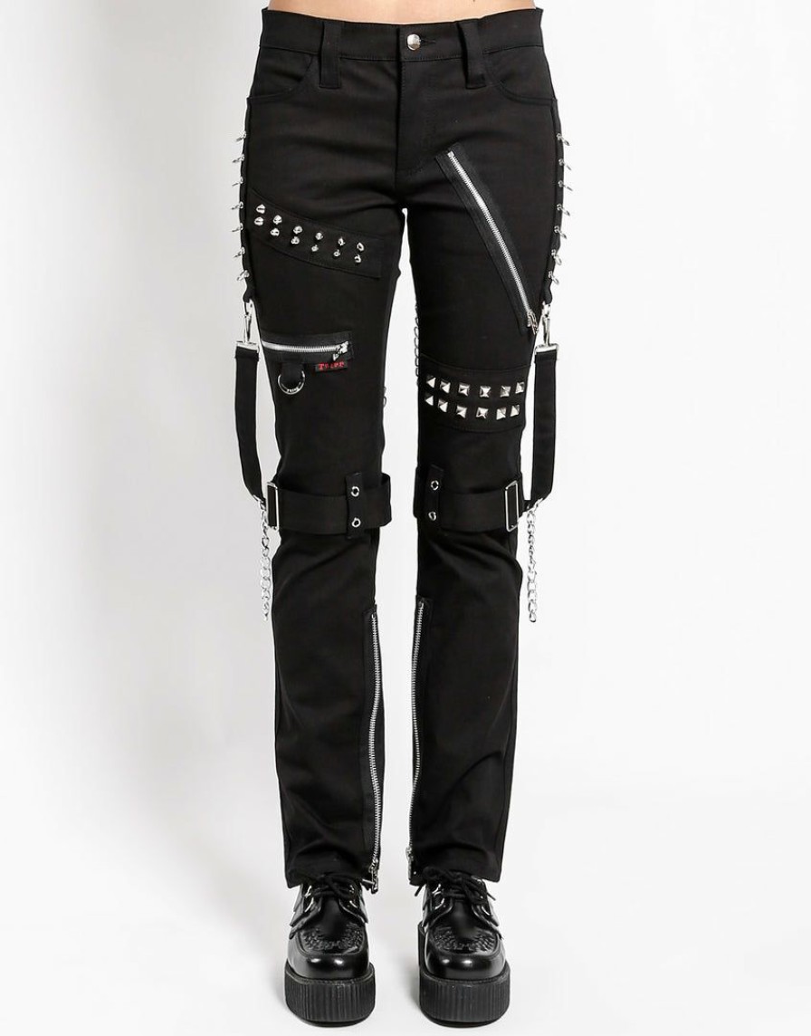 Women * | Trippnyc.Com Women Studded Bondage Pant Black