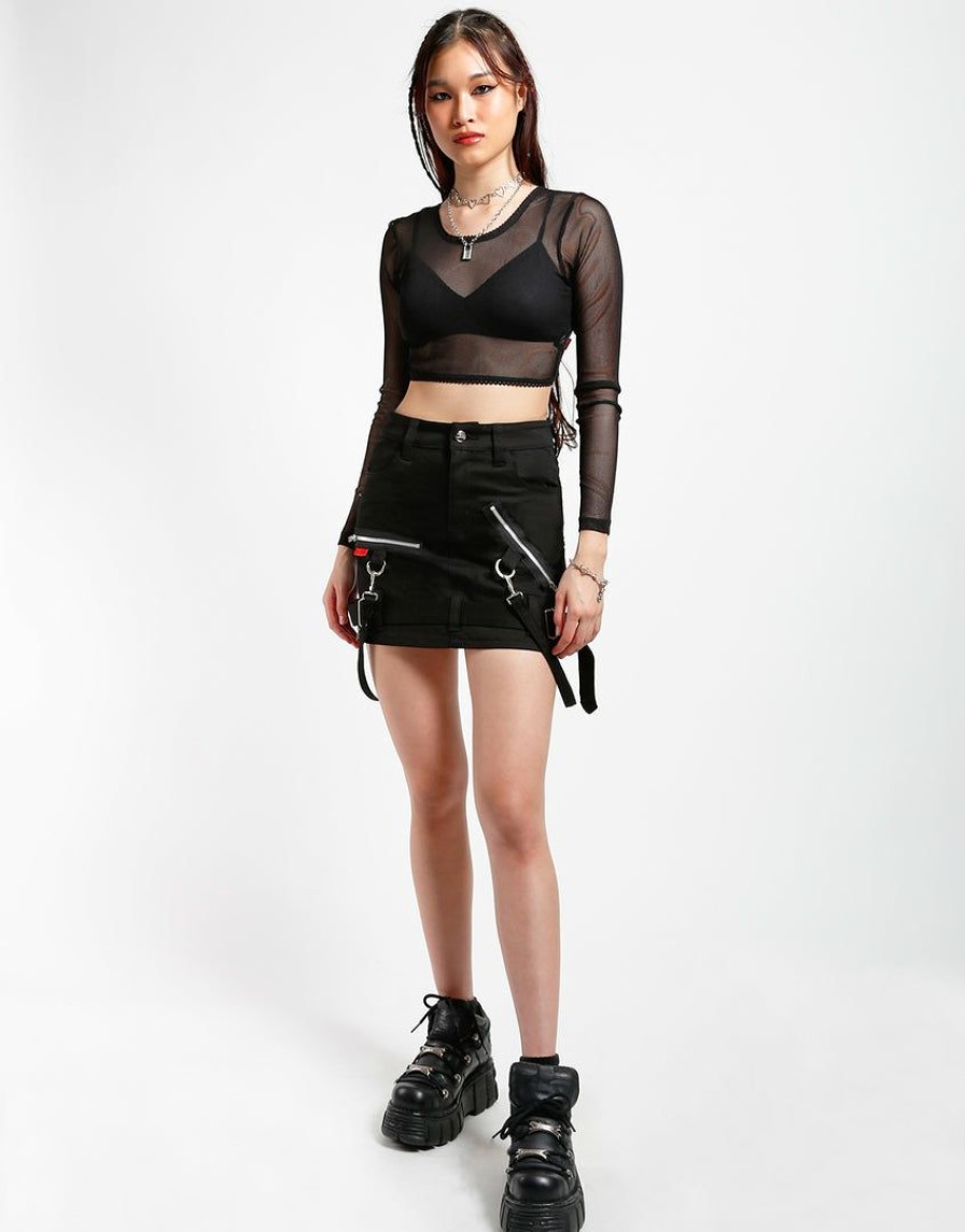 Women * | Trippnyc.Com Bondage Skirt Women Black