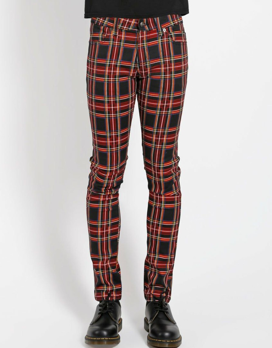 Bottoms * | Trippnyc.Com Men Rocker Jean Black Plaid