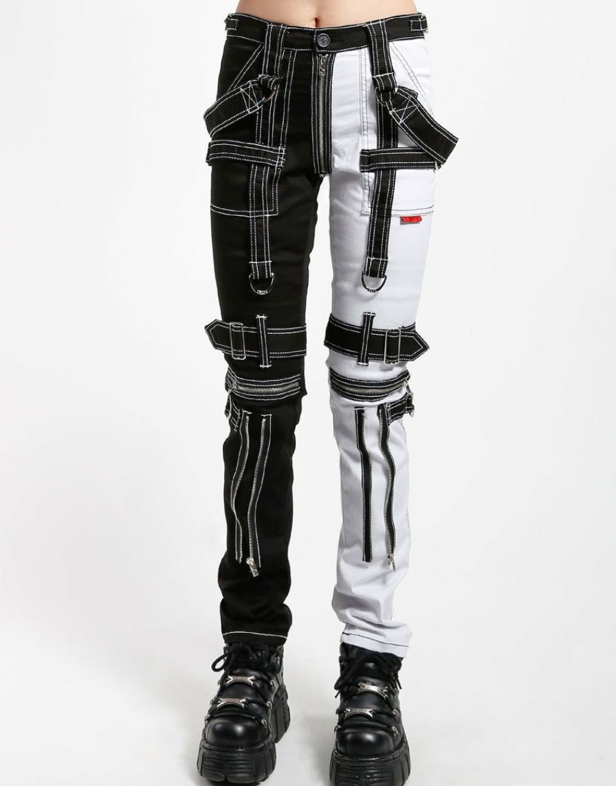 Women * | Trippnyc.Com Split Para Pant Black/White