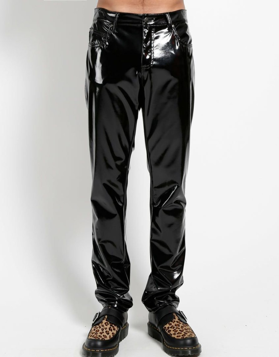 Bottoms * | Trippnyc.Com Vinyl Pant Black