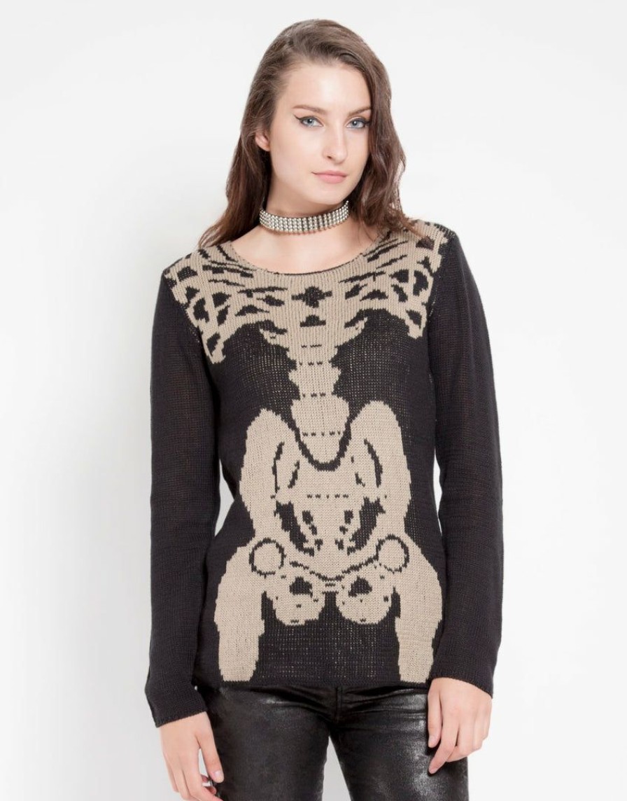 Women * | Trippnyc.Com Women X-Ray Sweater Black