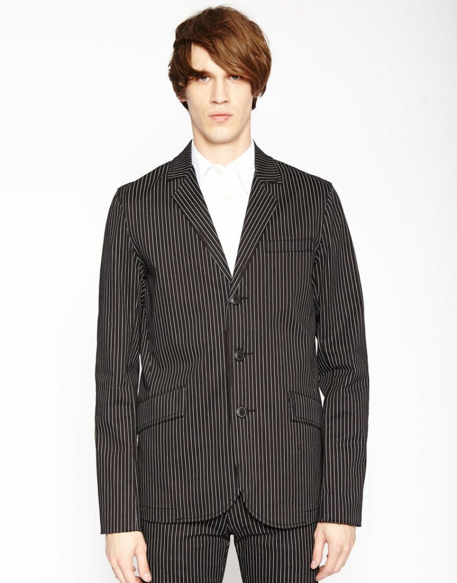 Men * | Trippnyc.Com Men Pinstripe Top Cat Blazer