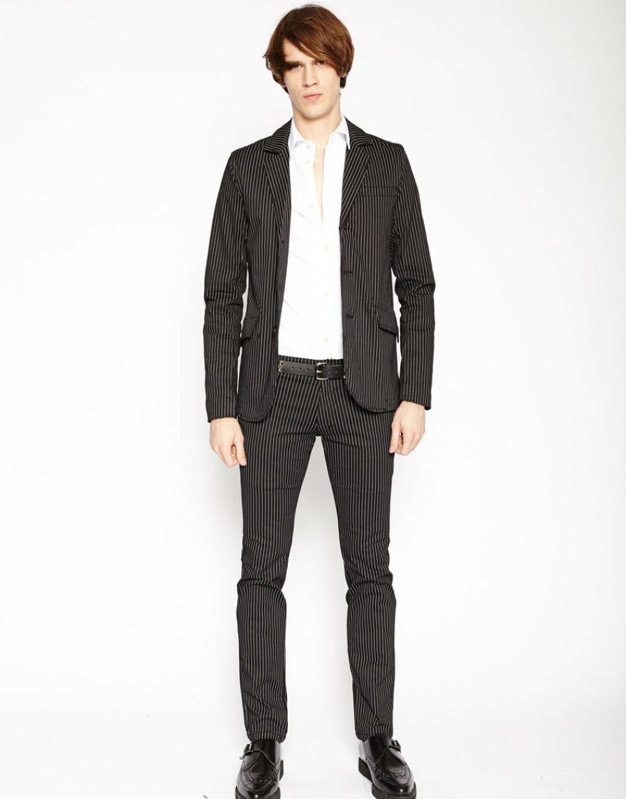 Men * | Trippnyc.Com Men Pinstripe Top Cat Blazer