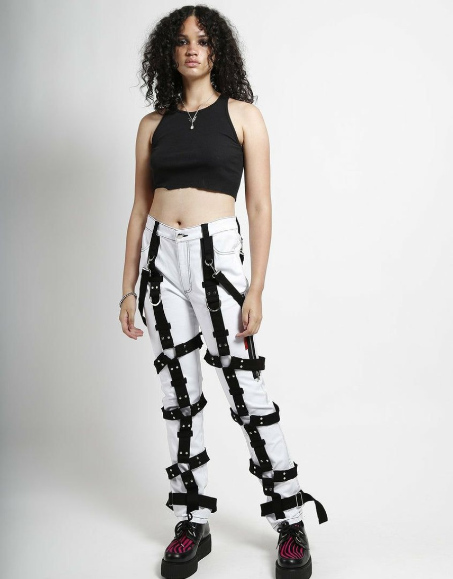 Women * | Trippnyc.Com The Harness Pant White/Black