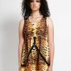 Women * | Trippnyc.Com Women Strap Dress Tiger Natural Tiger