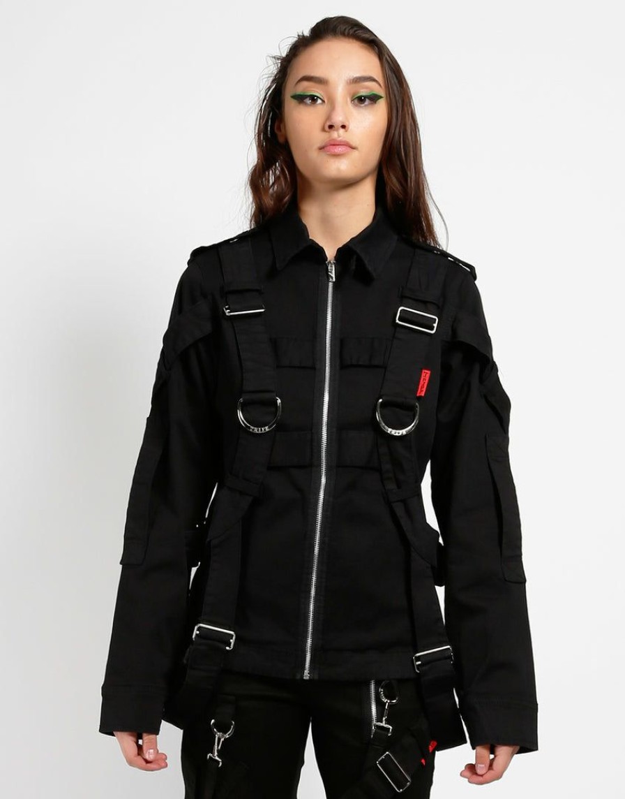 Men * | Trippnyc.Com Men Super Strap Jacket Black