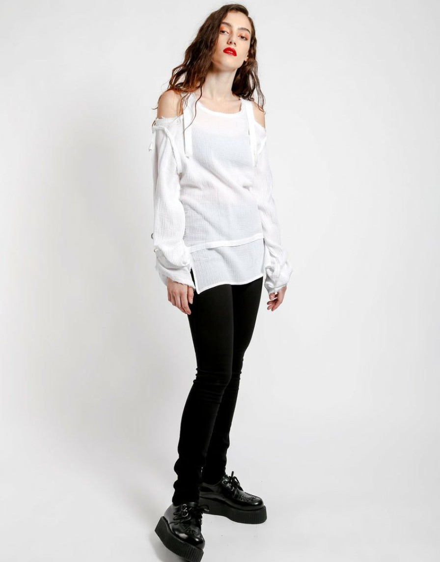 Women * | Trippnyc.Com Women Punk Top White